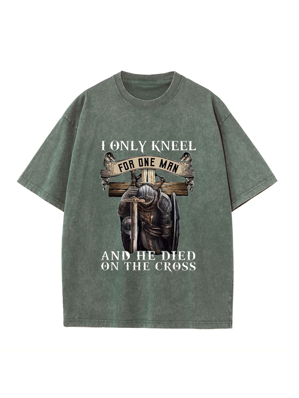 I Only Kneel for One Man Washed T-shirt