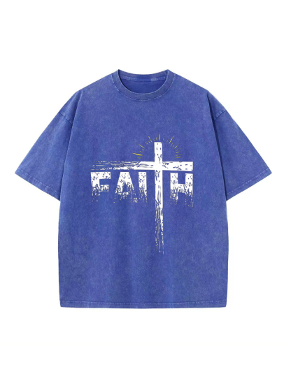 Faith Trendy Christian Washed T-shirt