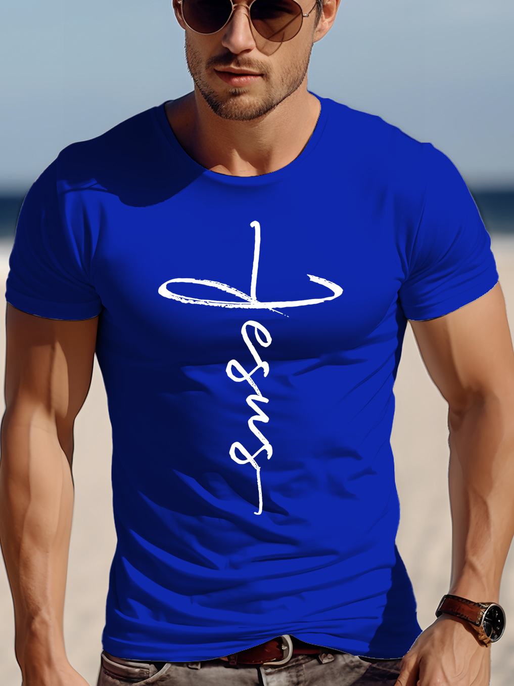 Cross Showing Jesus Design Tee