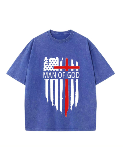 Man Of God Washed Tee