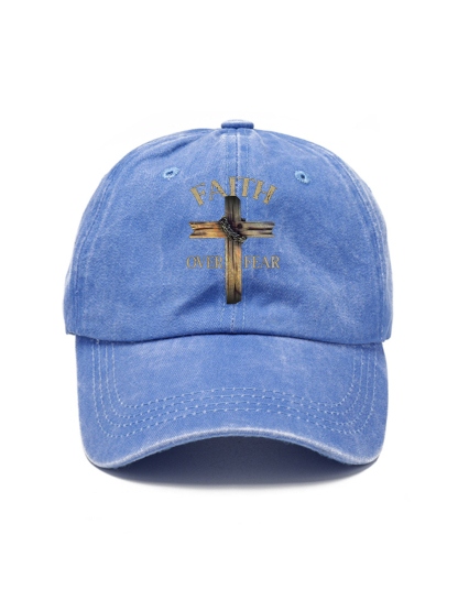 Faith Over Fear Washed Hat