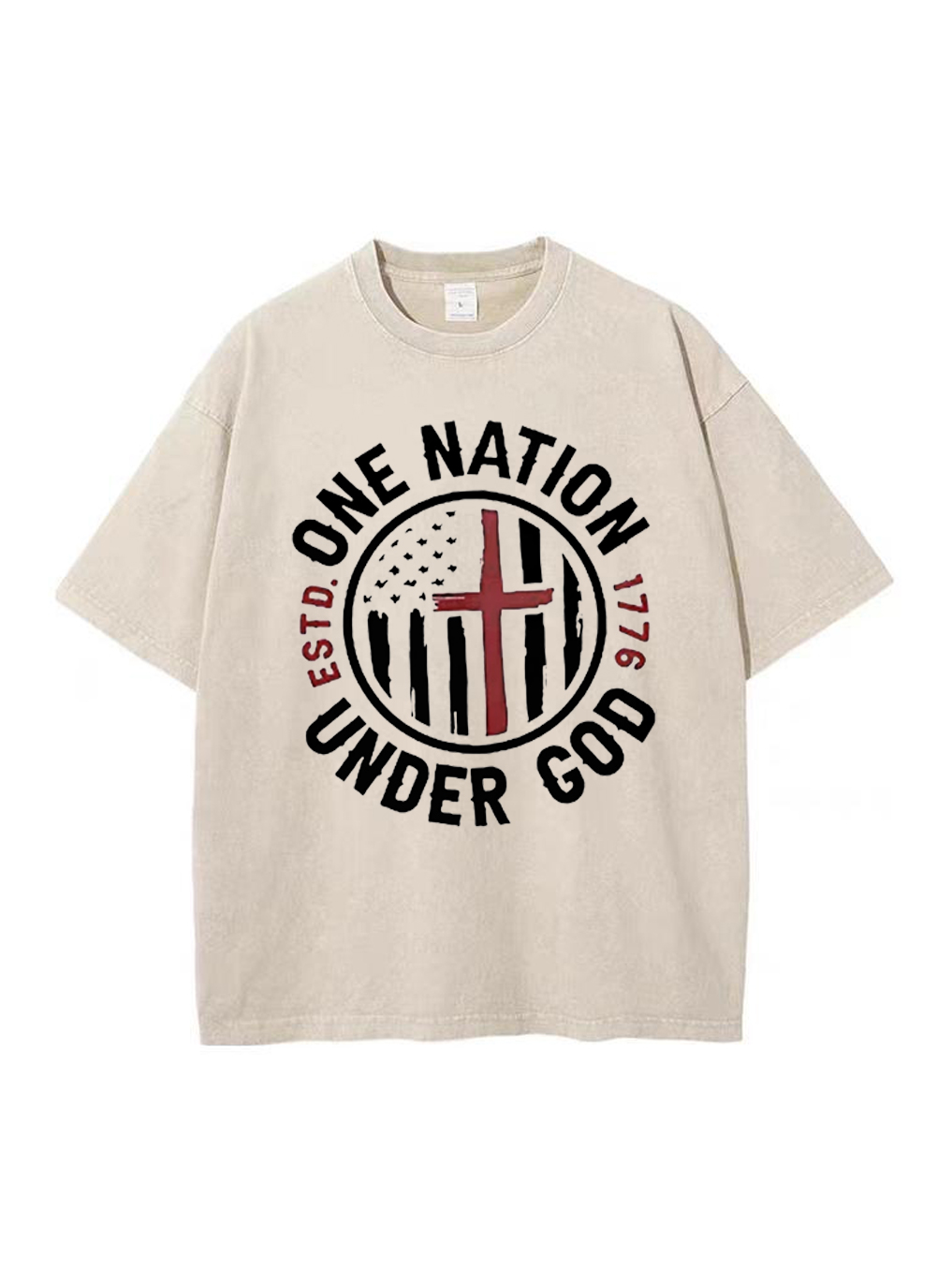 One Nation Under God Washed Tee