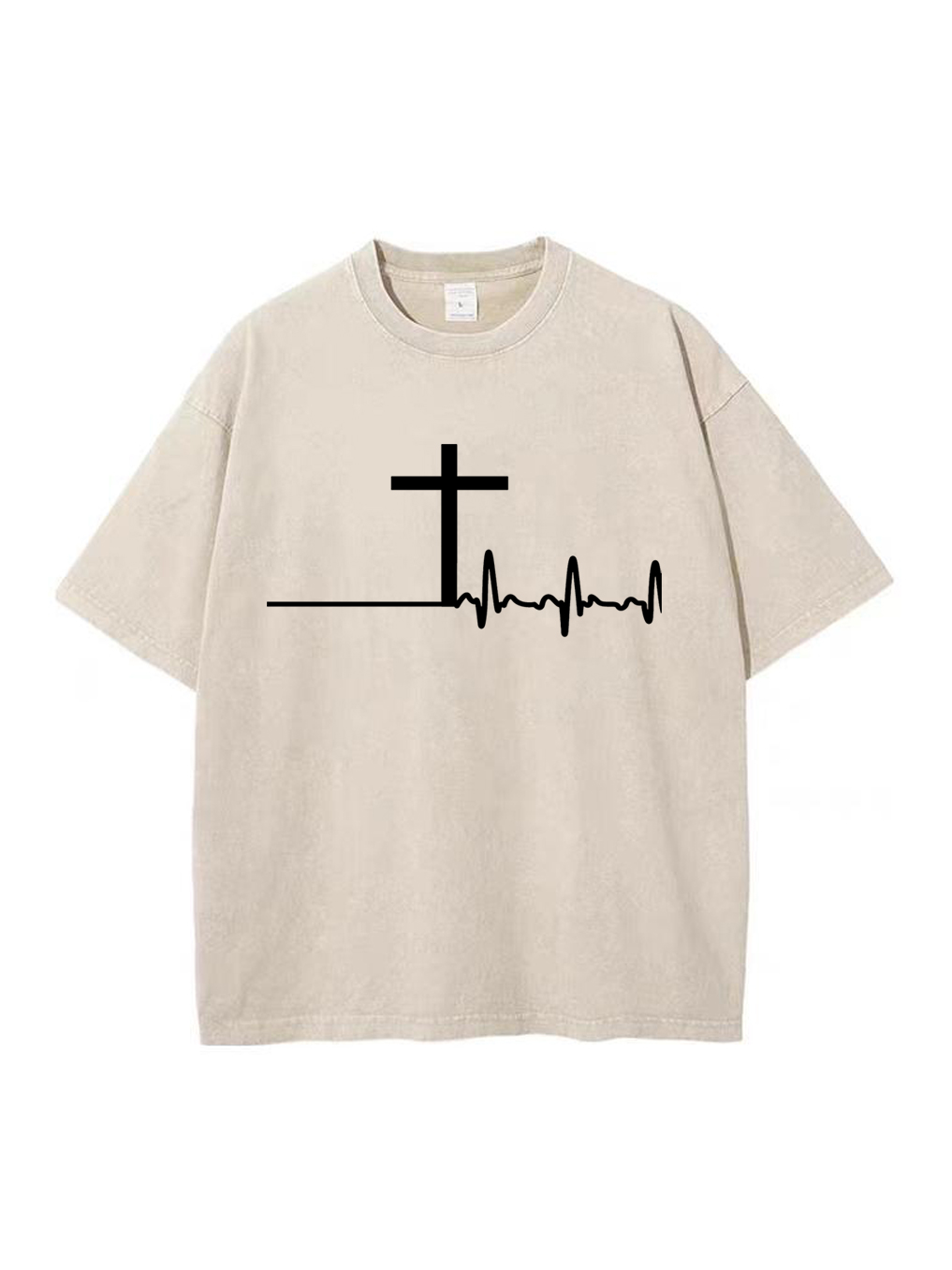 Heartbeat Polka Dot Cross Washed Tee