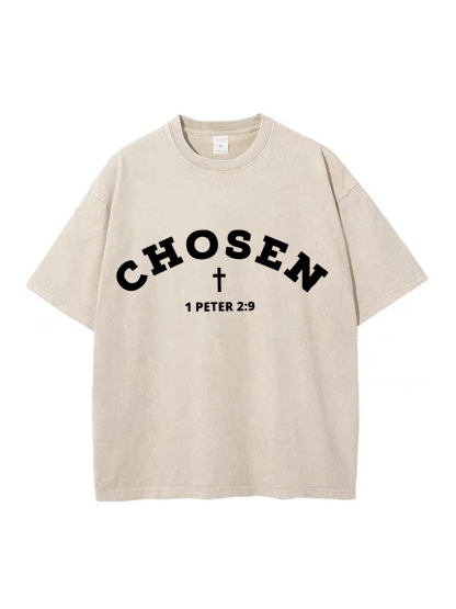 Chosen 1 PETER 2:9 Washed T-shirt