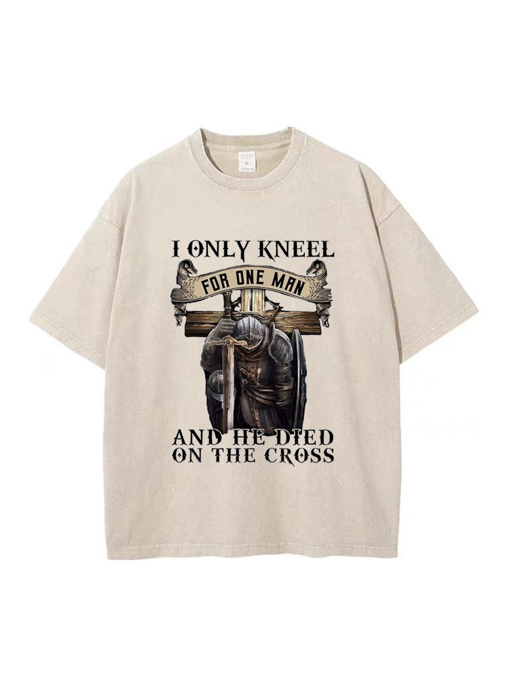 I Only Kneel for One Man Washed T-shirt