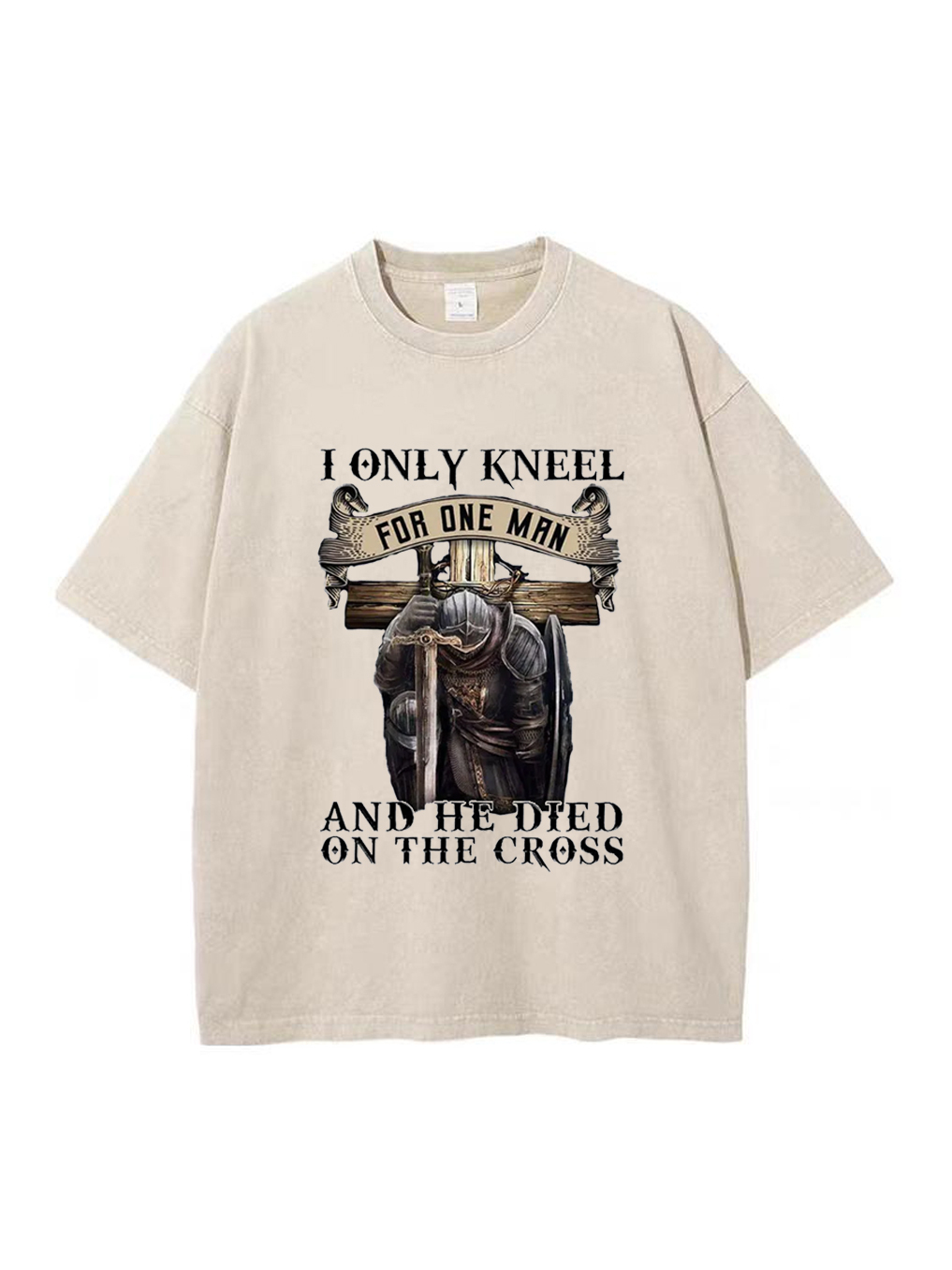 I Only Kneel for One Man Washed T-shirt