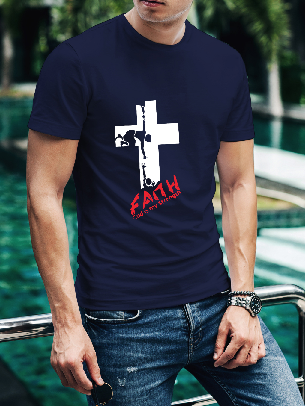 Faith God Is My Strength Tee