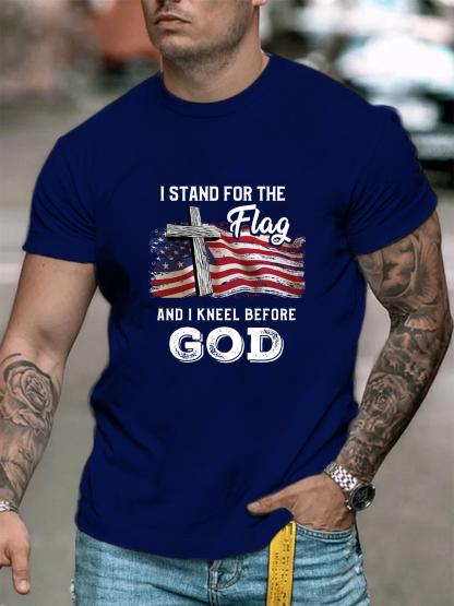 I Stand For The Flag And I Kneel Before God Tee