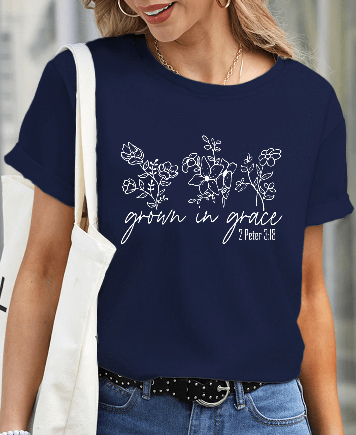 Grown In Grace 2 Peter 3:18 Women Tee