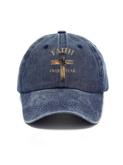 Faith Over Fear Washed Hat