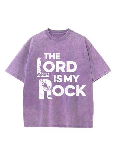 The Lord Is My Rock Washed Tee