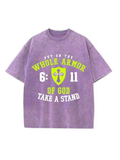 Put On The Whole Armor Of God Washed Tee