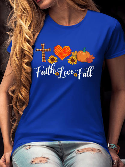 Faith Love Fall Women Tee