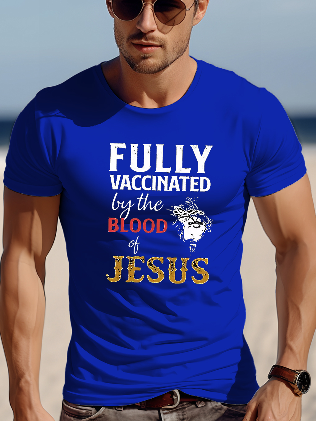 Fully Vaccinated By The Blood Of Jesus Tee