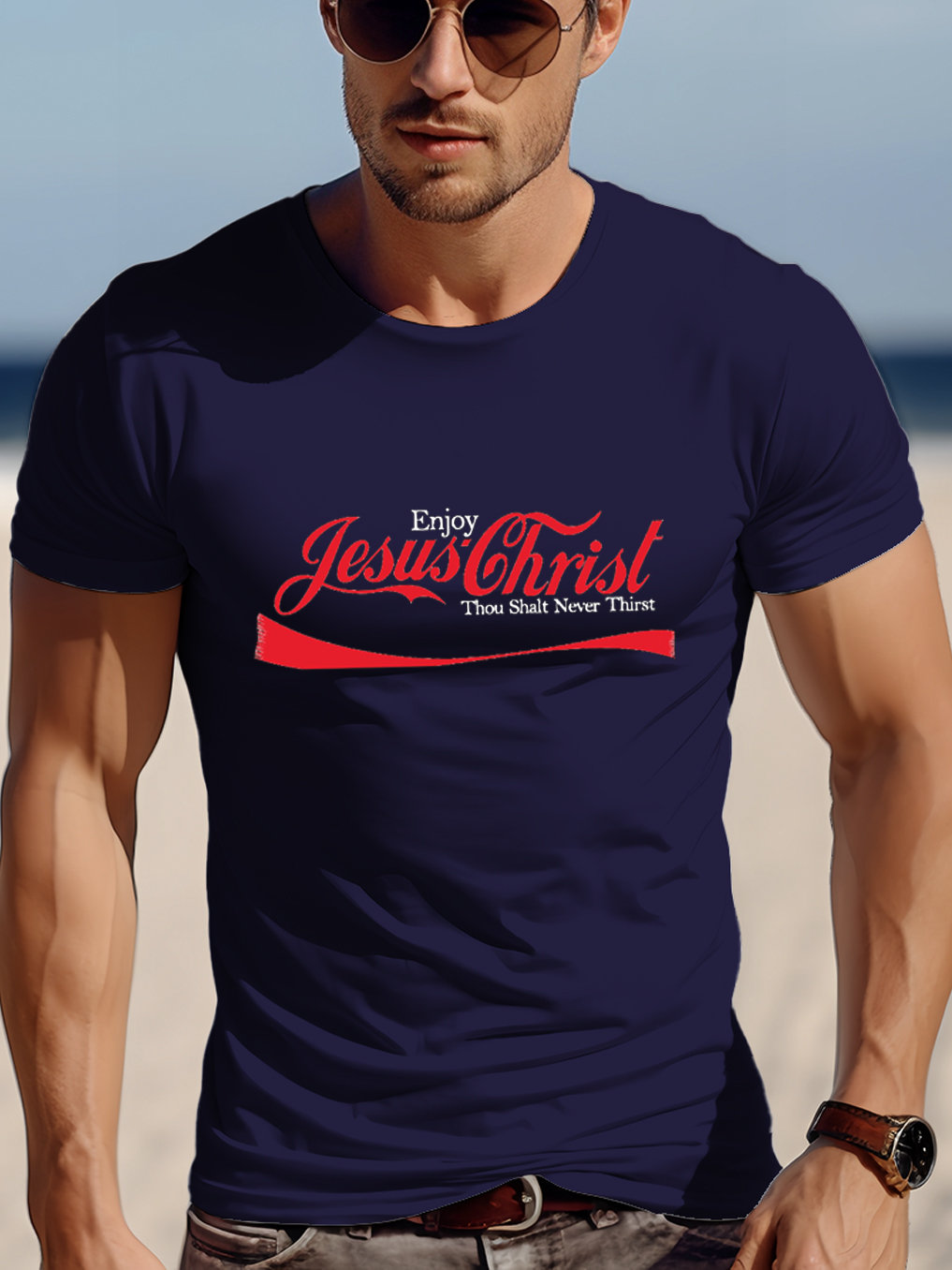 Enjoy Jesus Christ Thou Shalt Never Thirst Tee
