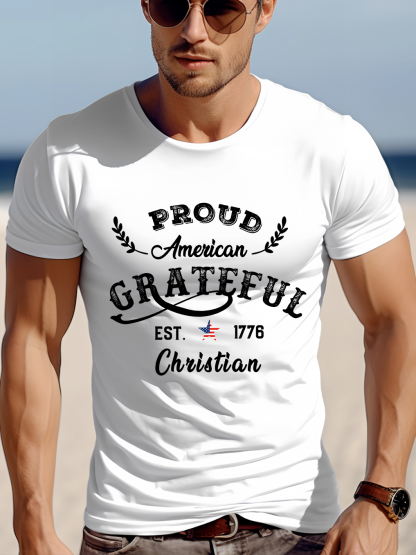 Proud American Grateful Christian Tee