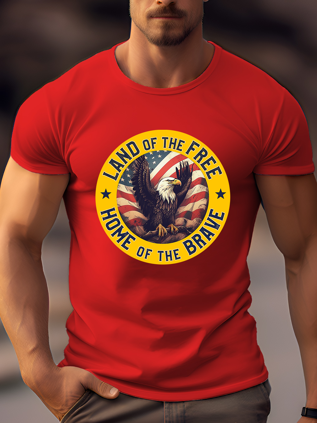 Land of The Free Home of The Brave Tee