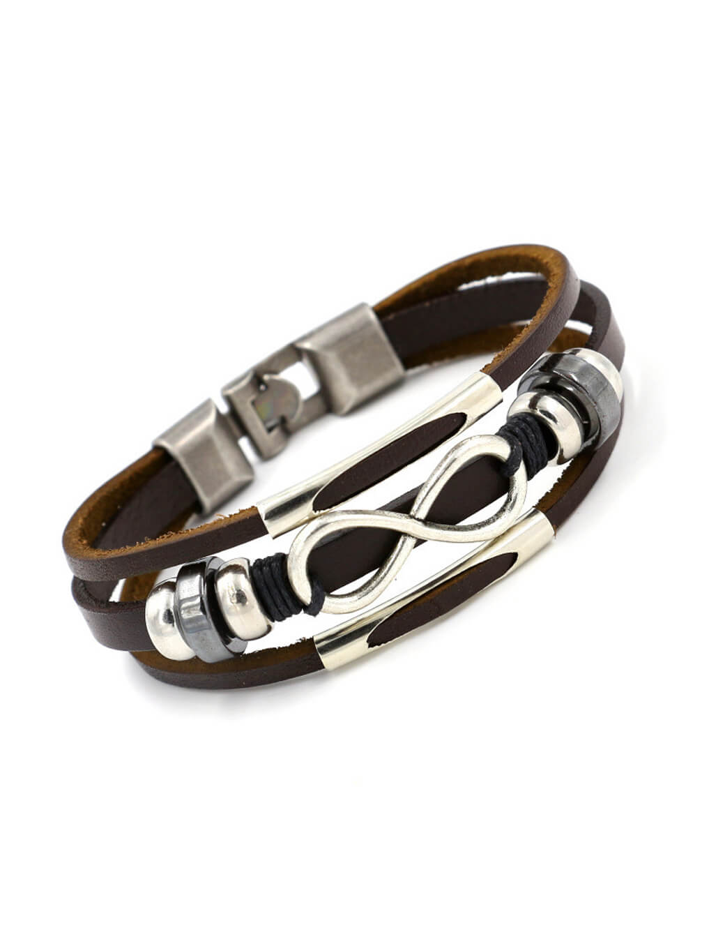  Infinite Leather Bracelet