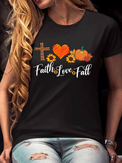Faith Love Fall Women Tee