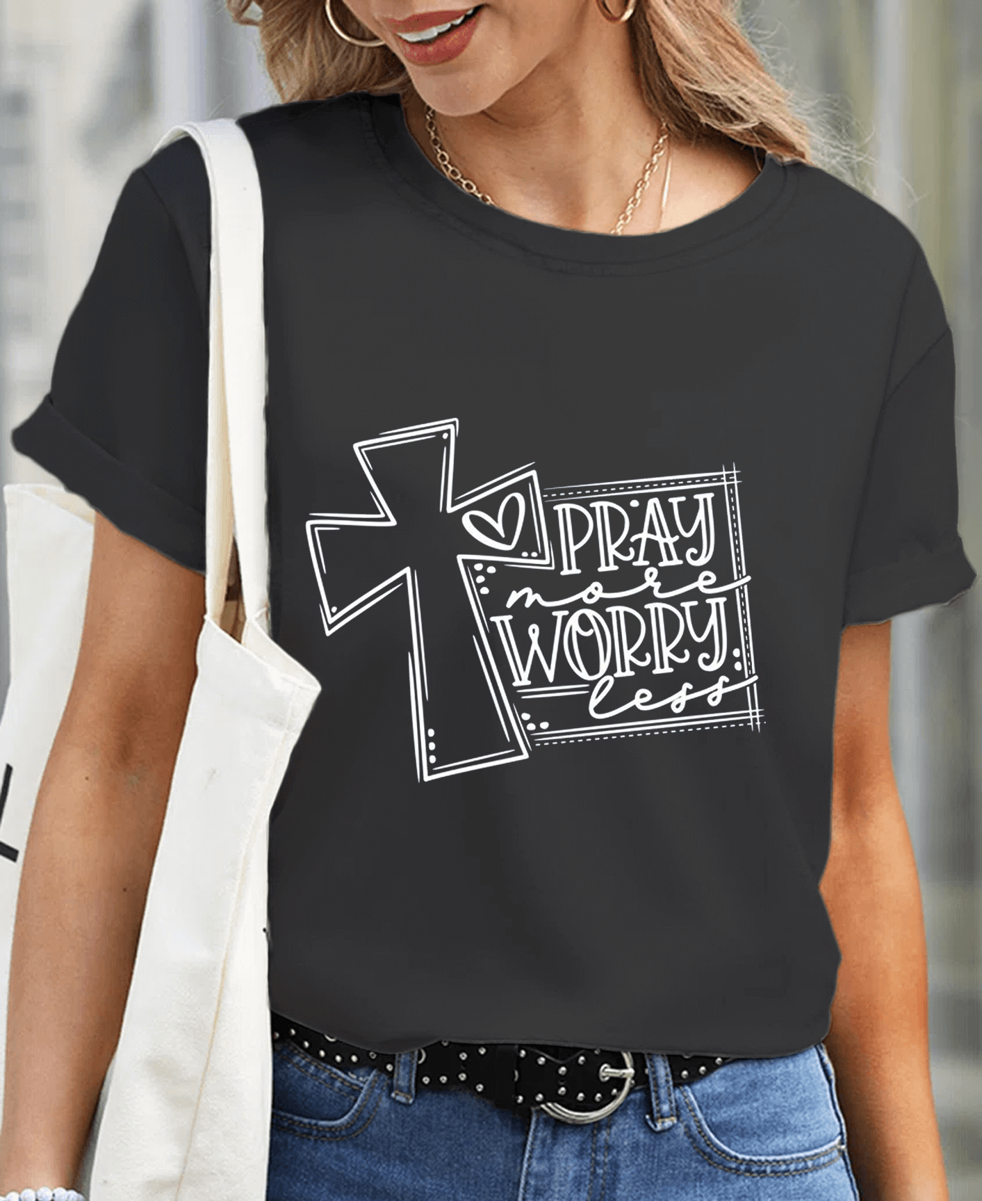 Pray Make Worry Less Women Tee