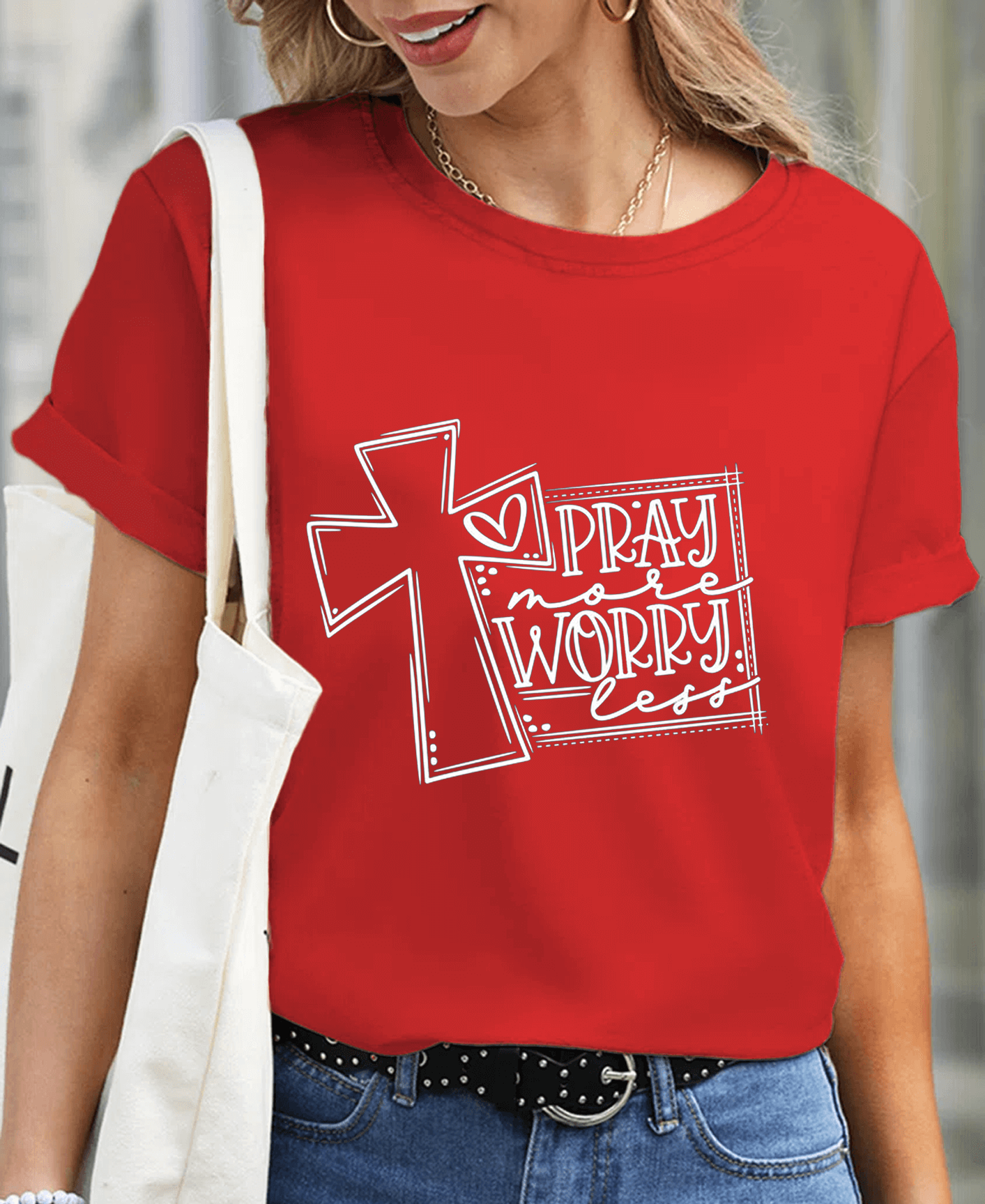 Pray Make Worry Less Women Tee