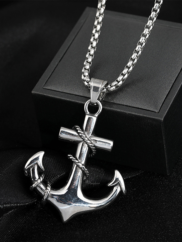 Anchor Necklace Hip Hop Retro Titanium Steel Necklace