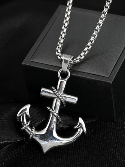 Anchor Necklace Hip Hop Retro Titanium Steel Necklace