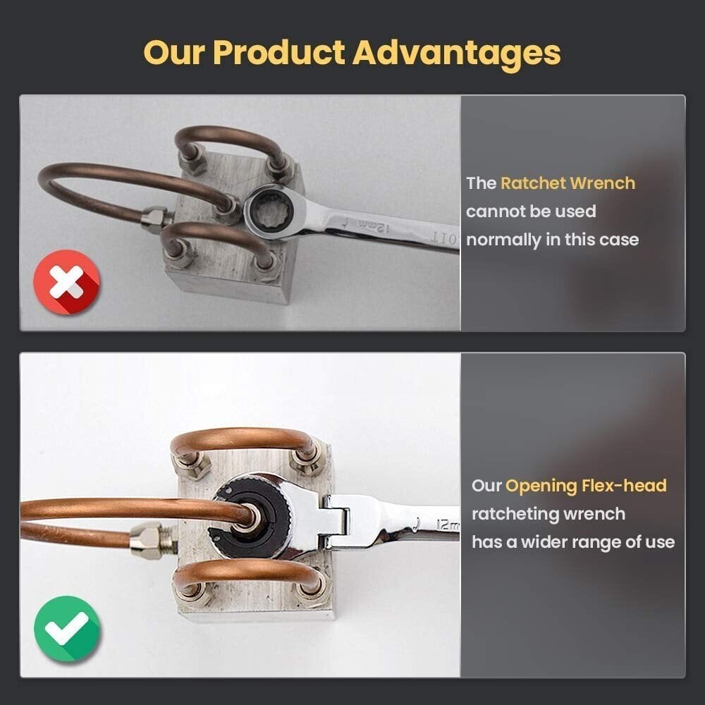 🔥Last Day 70% OFF🔥Open Tubing Ratchet Wrench