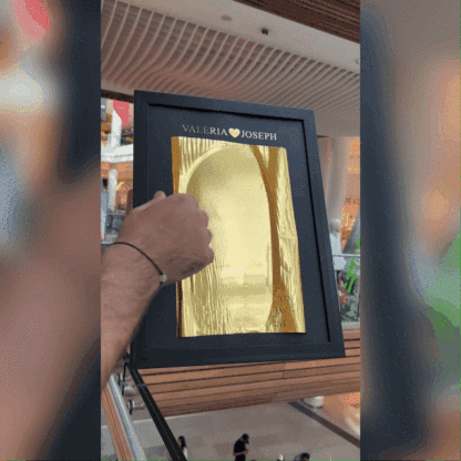 Custom Couple Art Frame/ REAL MOON PHASE - For Memory Gift