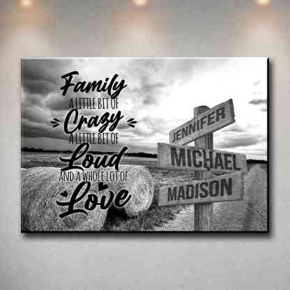 Premium Canvas Country Road Saying 2 Multi-Names 