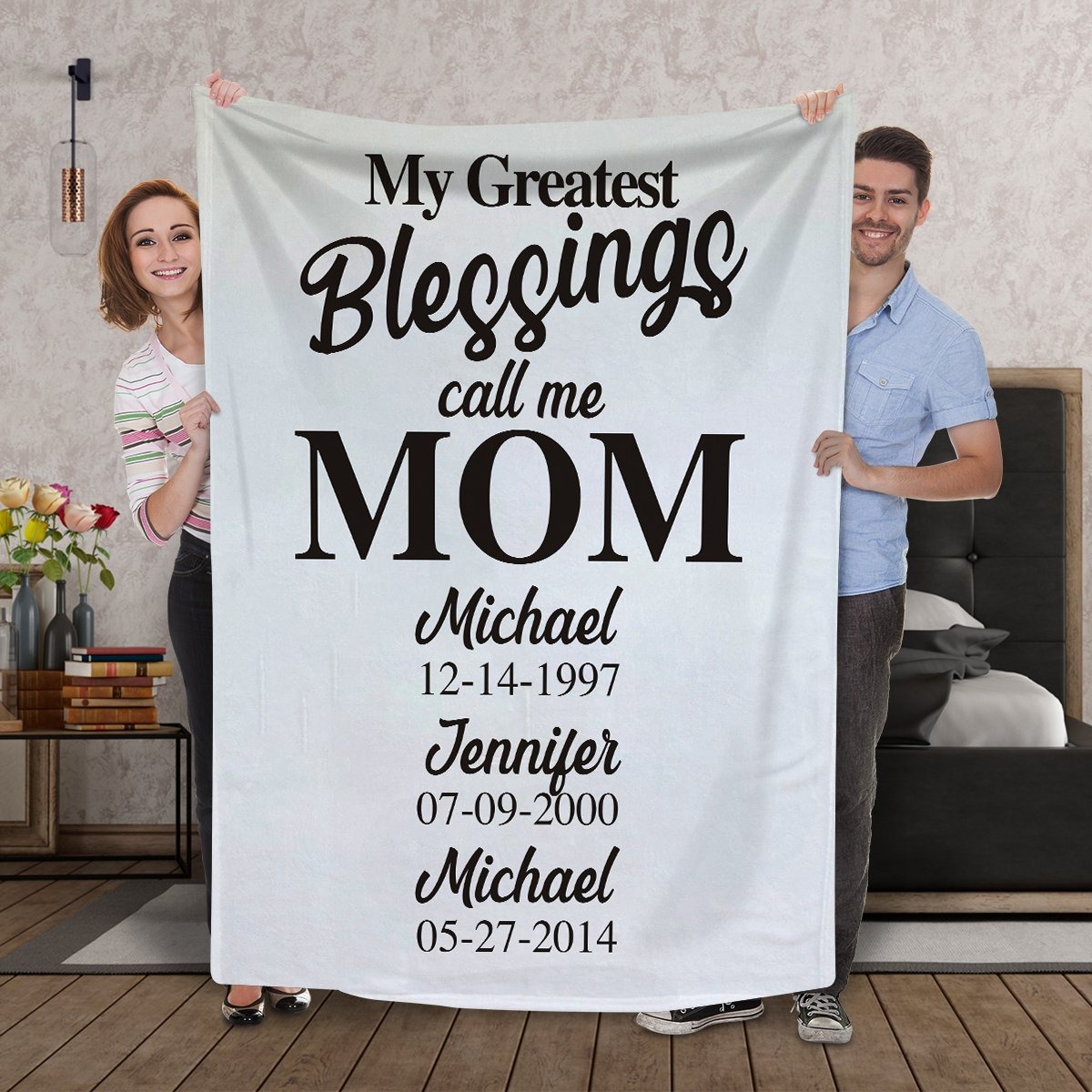 Fleece Blanket Mom Greatest Blessings 