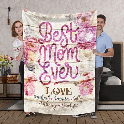 Fleece Blanket Best Mom Ever 