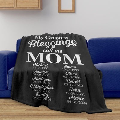 Fleece Blanket Mom Greatest Blessings 