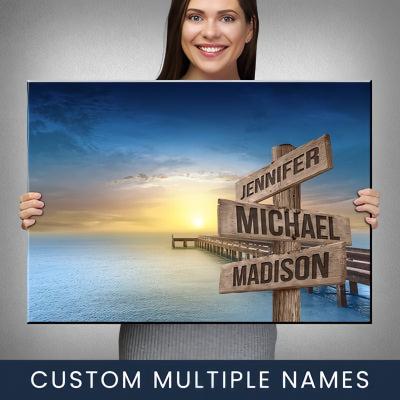 Premium Canvas Ocean Dock Color Multi-Names 