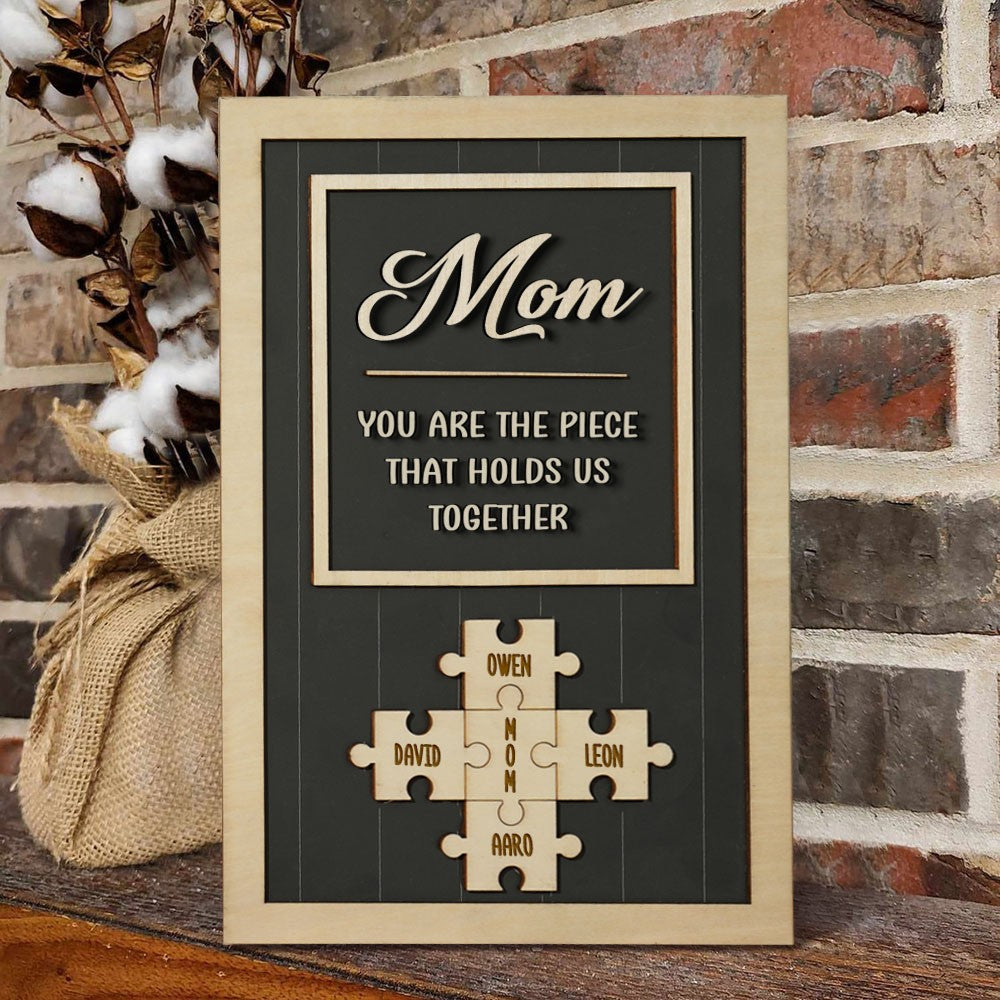 Mom Puzzle Sign Personalized Gift For Mother