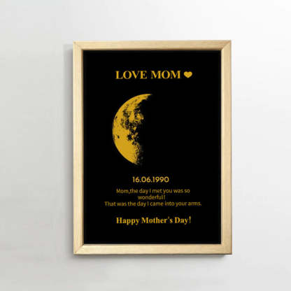 Custom for Mom Art Frame/REAL MOON PHASE Mother's Day Gift