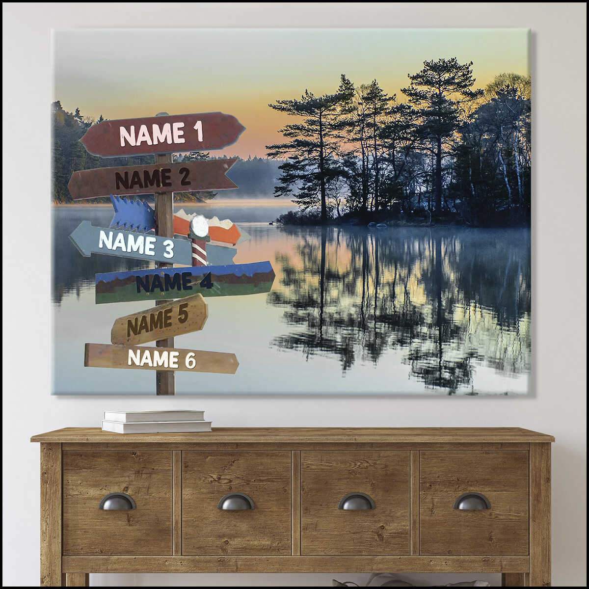 Bring The Beauty Of Nature To You Home Canvas Custom Name Sign Personalized Gift For Family Poster Print, Canvas Wall Decor
