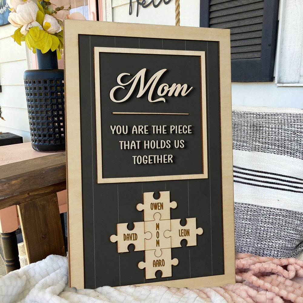 Mom Puzzle Sign Personalized Gift For Mother