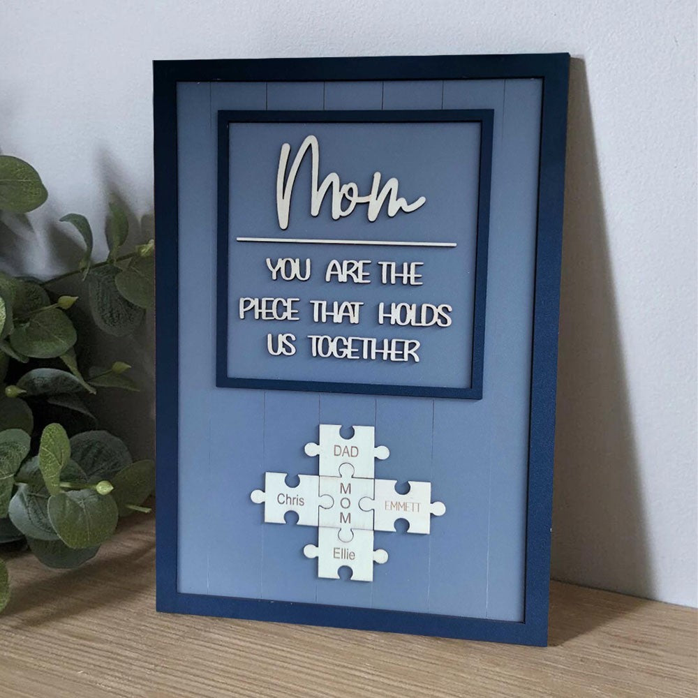 Wood Puzzle Mother's Day Sign Personalized Gift For Mom