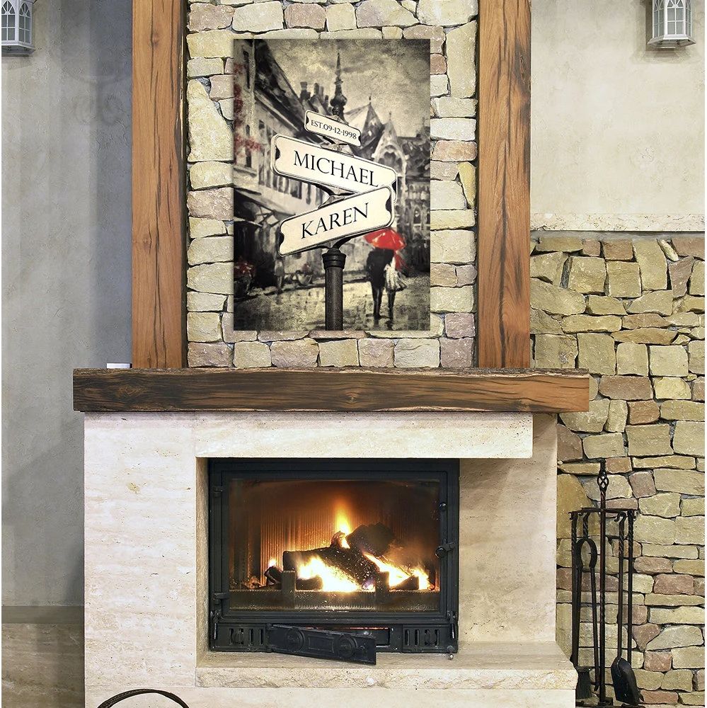 Couple‘s Street Signs Personalized Framed Arts Gift