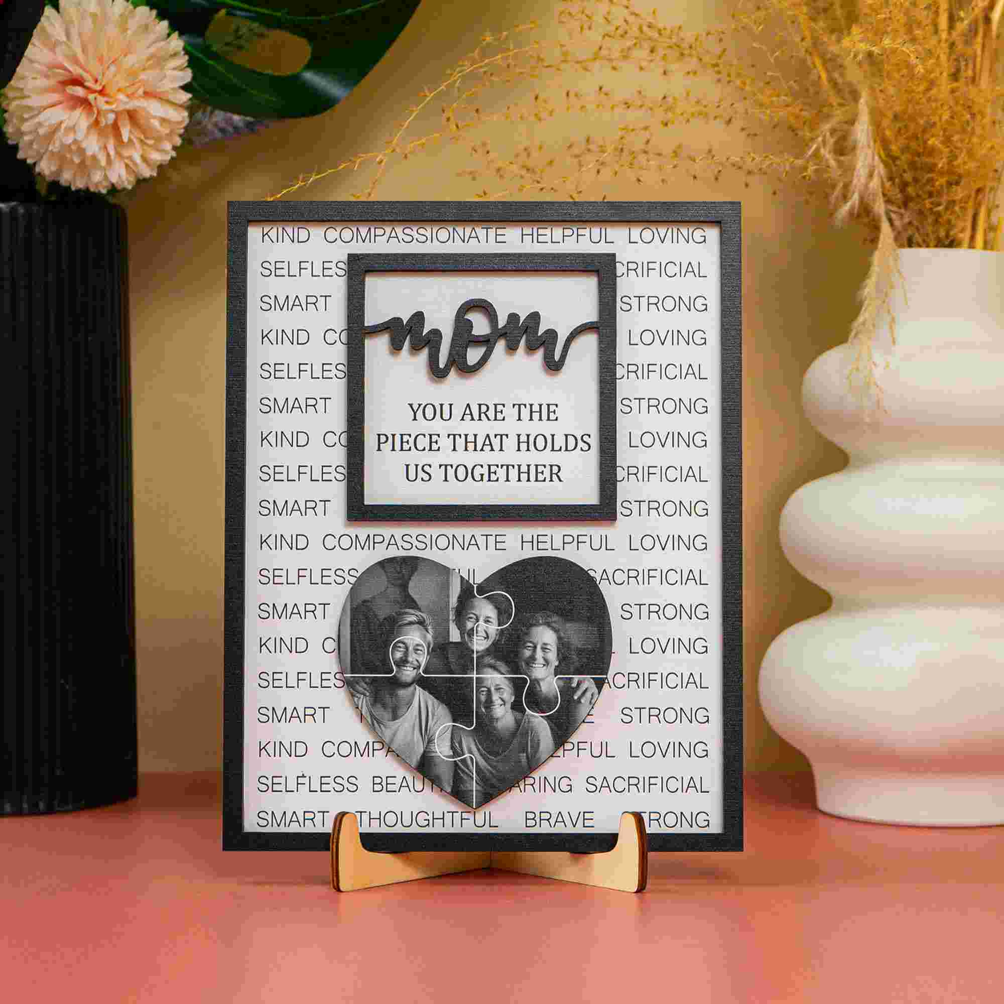 Custom Photo Wood Sign Piece That Holds Us Together Mother's Day Gift