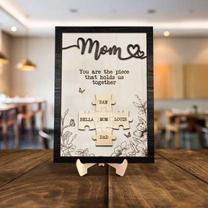Personalized Mom Puzzle Sign,Piece That Holds Us Together Mother's Day Gift