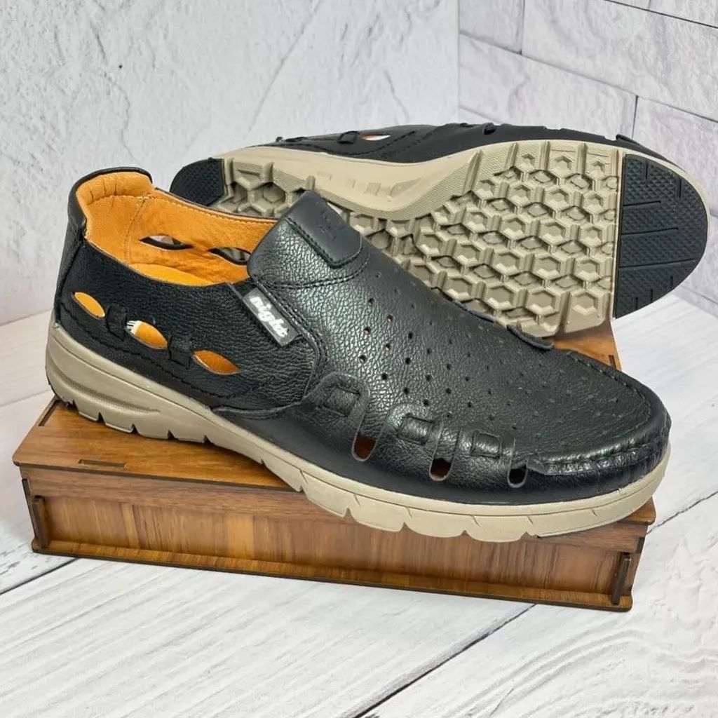 Handcrafted All-medical Natural Leather, Ultra-comfortable, Lightweight, Ultra-fashionable And Practical, Black Honey Color-(Buy 2 Free Shipping✔️)