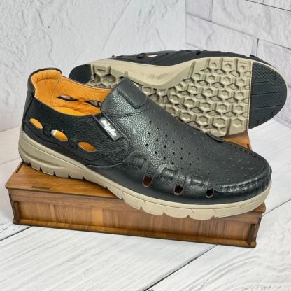 Handcrafted All-medical Natural Leather, Ultra-comfortable, Lightweight, Ultra-fashionable And Practical, Black Honey Color-(Buy 2 Free Shipping✔️)