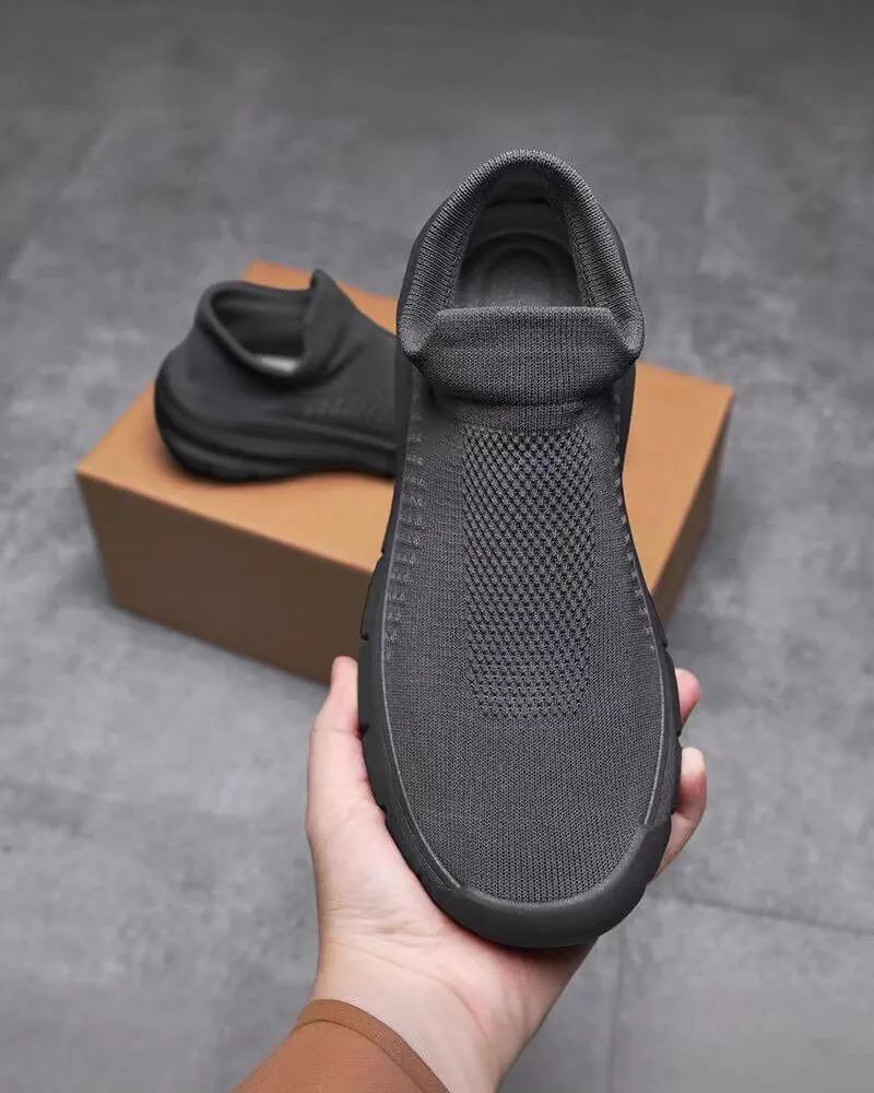 Men's Summer Breathable Knitted Mesh Casual Loafers,lightweight & Versatile Work Walking Sneakers, Black, Slip-on,-(Buy 2 Free Shipping✔️)