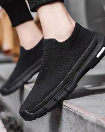 Men's Summer Breathable Knitted Mesh Casual Loafers,lightweight & Versatile Work Walking Sneakers, Black, Slip-on,-(Buy 2 Free Shipping✔️)