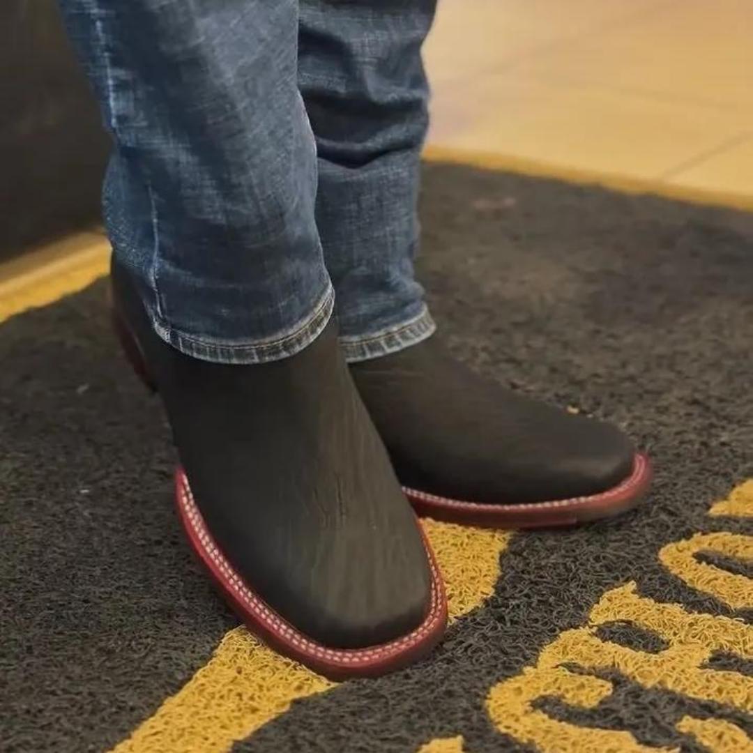 Vintage Textured Cowhide Cowboy Boots