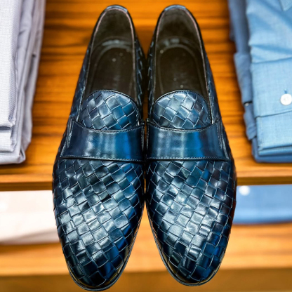 Bontoni Attractive Hand-woven Woven Penny Loafer