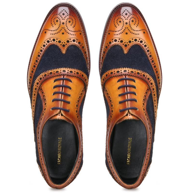 The London Wingtip Brogues In Hybrid Brown