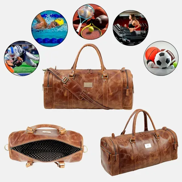 Aged Leather Adventurer Bag